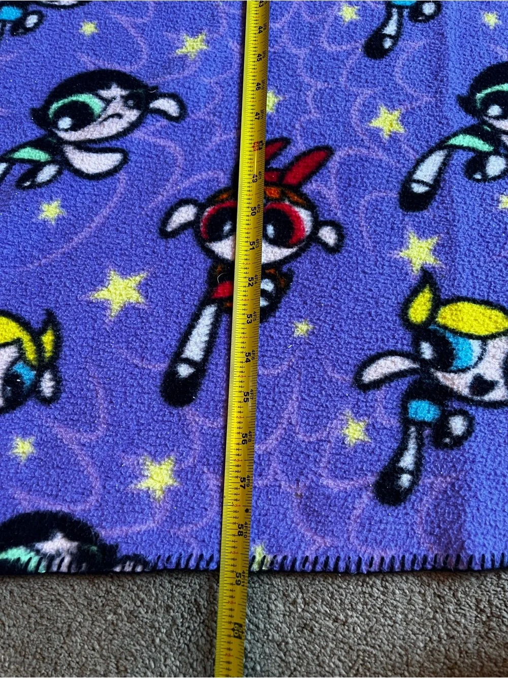 Vintage 2001 ‘The Powerpuff Girls’ Purple Character Print Blanket